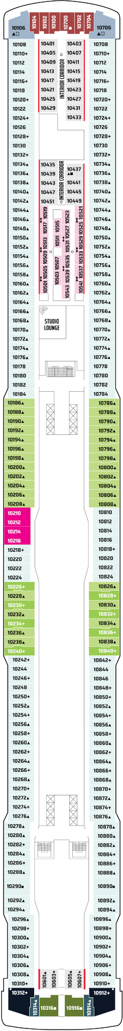 Norwegian Getaway Deck Ten Deck Plan