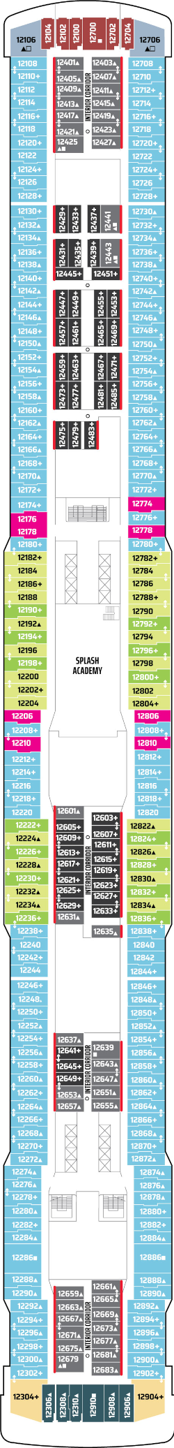 Norwegian Getaway Deck Twelve Deck Plan