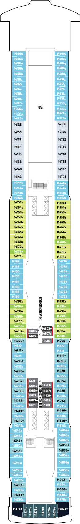 Norwegian Getaway Deck Fourteen Deck Plan