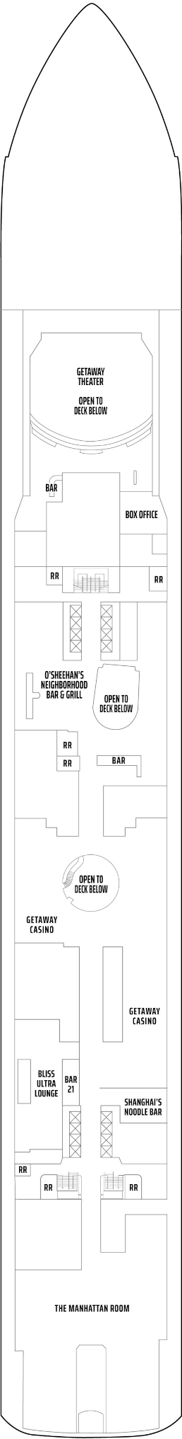 Norwegian Getaway Deck Seven Deck Plan