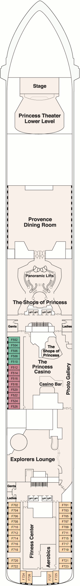 Island Princess Fiesta Deck Deck Plan