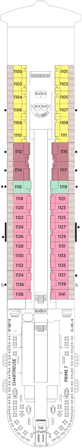 Seven Seas Prestige Deck 11 Deck Plan