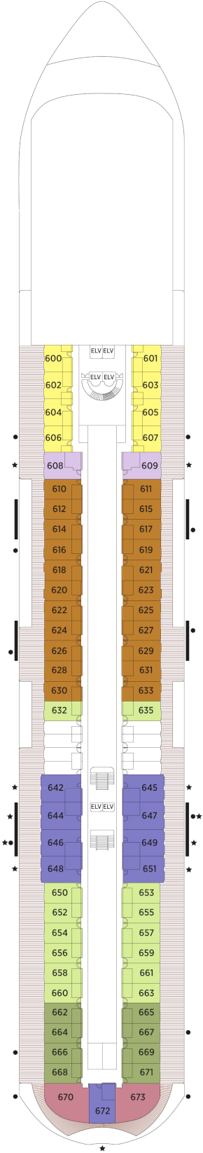 Seven Seas Prestige Deck 6 Deck Plan