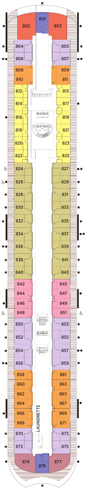 Seven Seas Prestige Deck 8 Deck Plan
