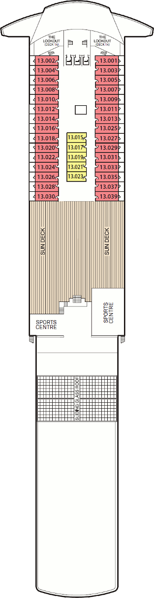 Queen Mary 2 Deck Thirteen Deck Plan