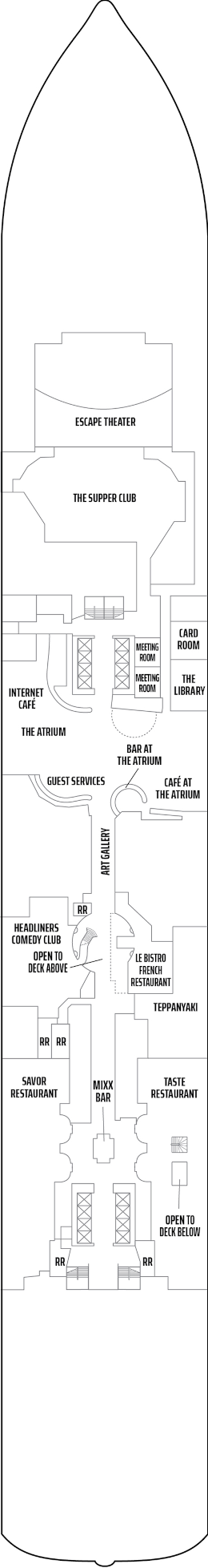 Norwegian Escape Deck Six Deck Plan