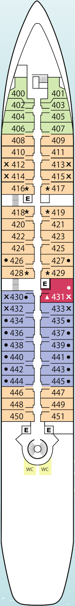 Star Pride Deck Four Deck Plan