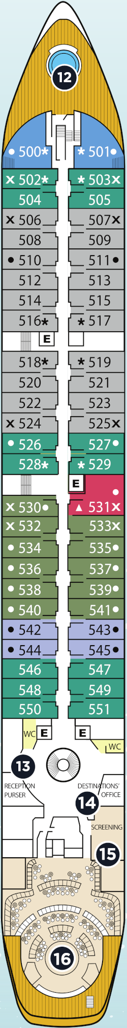 Star Pride Deck Five Deck Plan