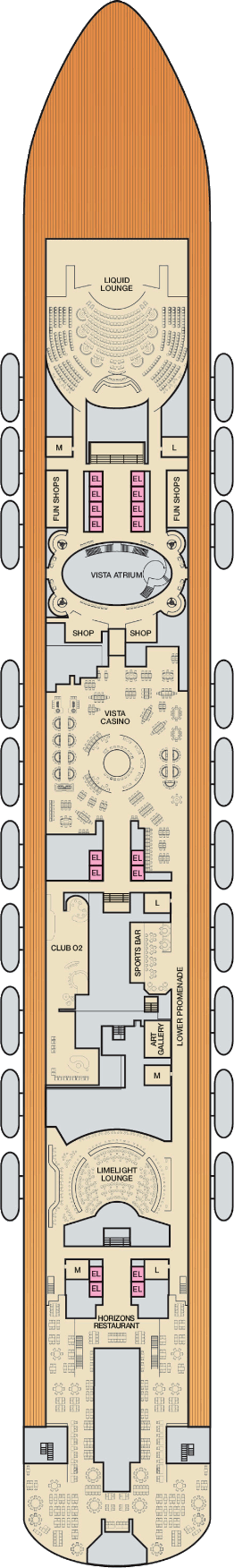 Carnival Vista Mezzanine Deck Plan