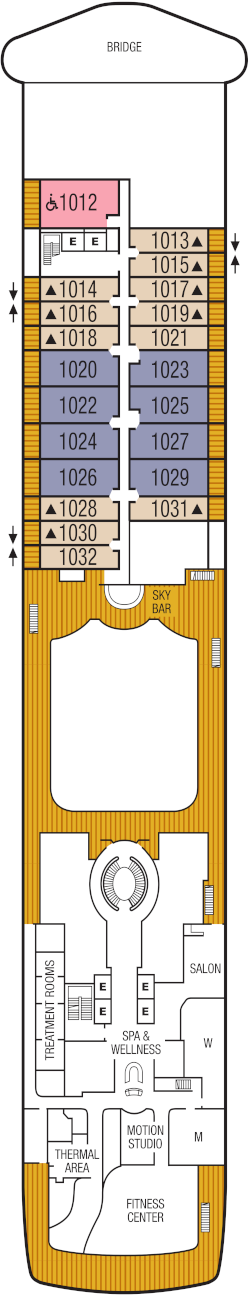 Seabourn Ovation Deck Ten Deck Plan