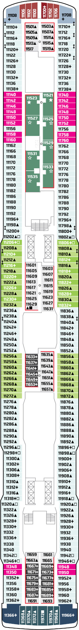 Norwegian Joy Deck Eleven Deck Plan