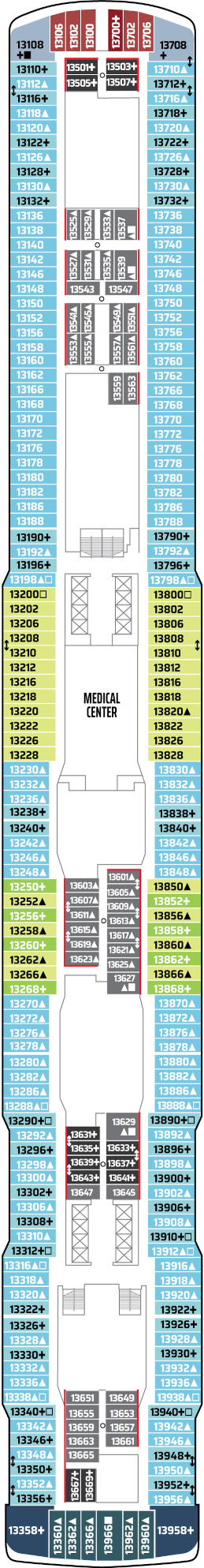 Norwegian Joy Deck Thirteen Deck Plan