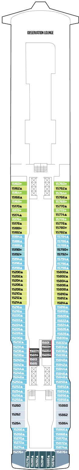 Norwegian Bliss Deck Fifteen Deck Plan