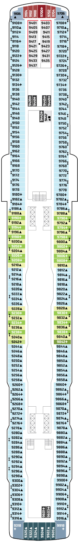 Norwegian Bliss Deck Nine Deck Plan