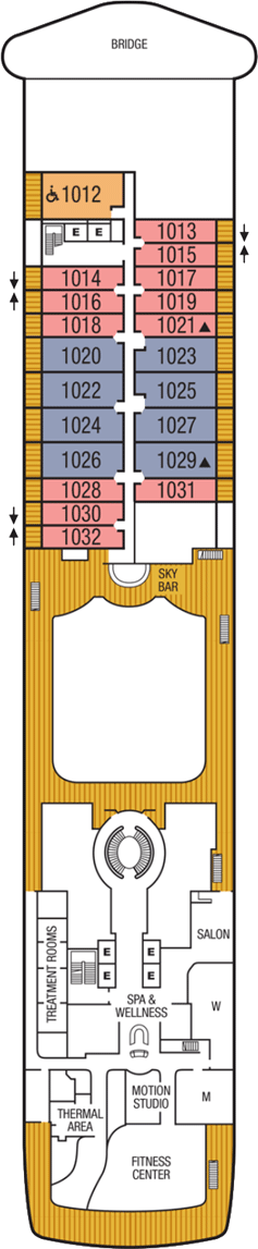 Seabourn Ovation Deck Ten Deck Plan