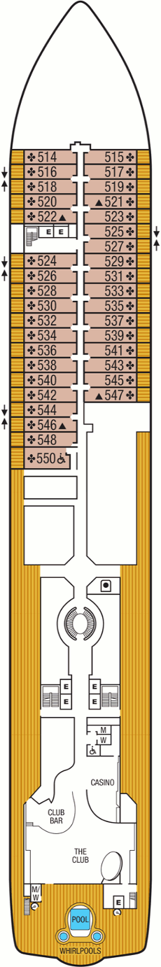 Seabourn Ovation Deck Five Deck Plan