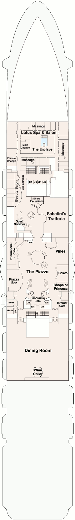 Sky Princess Plaza Deck Deck Plan