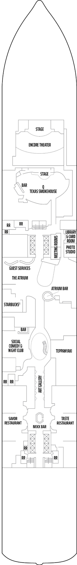 Norwegian Encore Deck Six Deck Plan