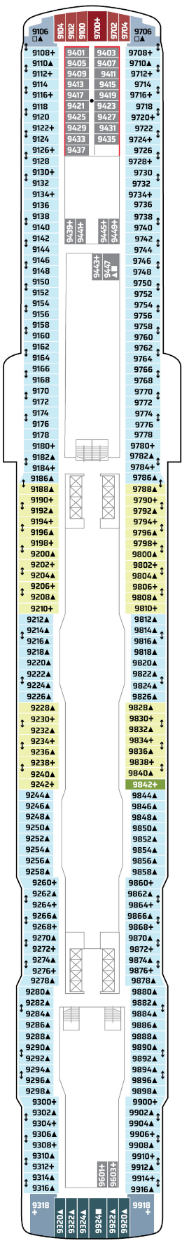 Norwegian Encore Deck Nine Deck Plan