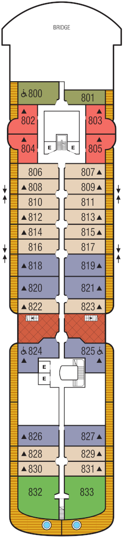 Seabourn Pursuit Deck 8 Deck Plan