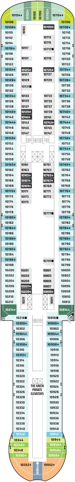 Norwegian Prima Deck 10 Deck Plan