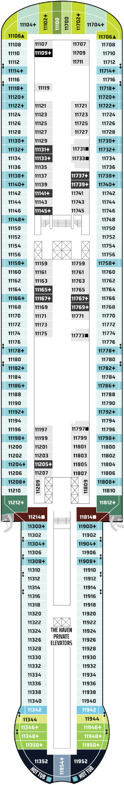 Norwegian Prima Deck 11 Deck Plan