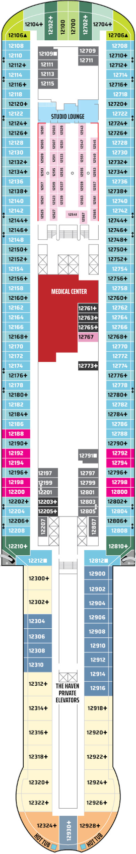 Norwegian Prima Deck 12 Deck Plan