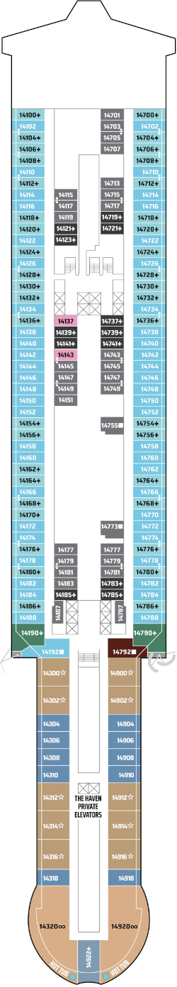 Norwegian Prima Deck 14 Deck Plan