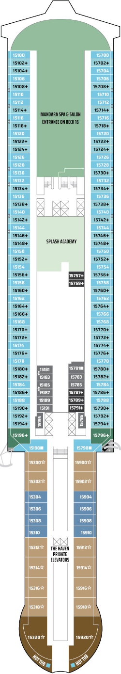 Norwegian Prima Deck 15 Deck Plan