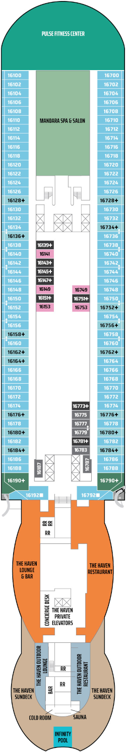 Norwegian Prima Deck 16 Deck Plan