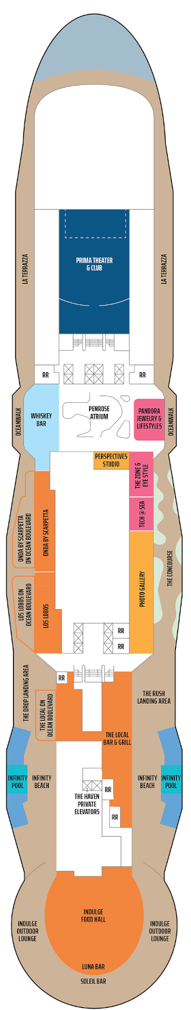 Norwegian Prima Deck 8 Deck Plan