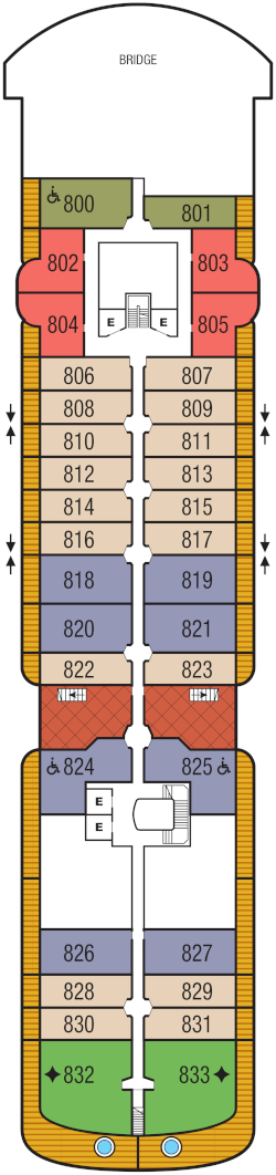 Seabourn Pursuit Deck 8 Deck Plan