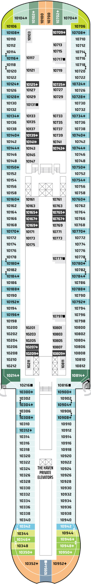 Norwegian Viva Deck 10 Deck Plan