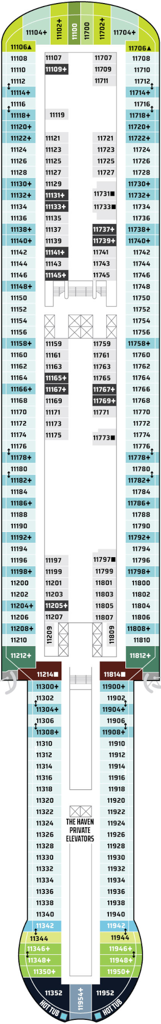 Norwegian Viva Deck 11 Deck Plan