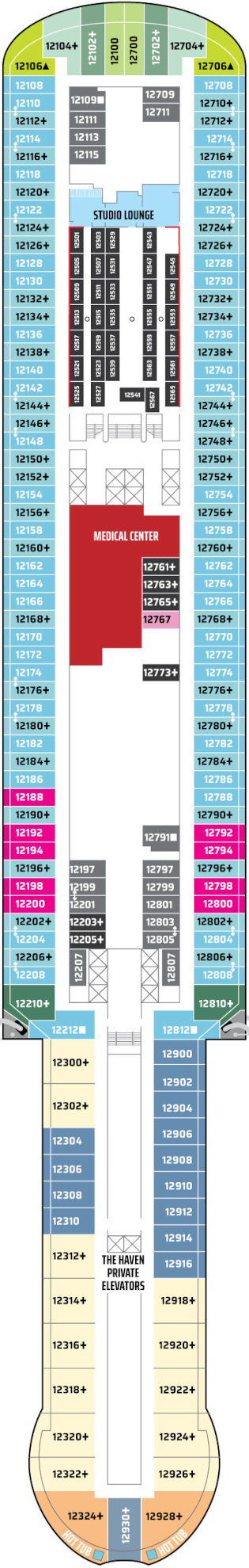 Norwegian Viva Deck 12 Deck Plan