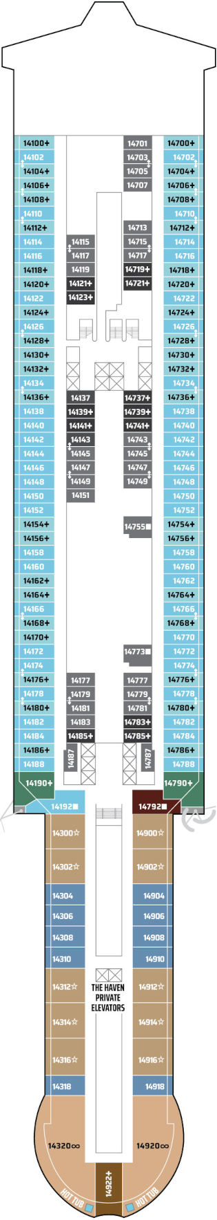 Norwegian Viva Deck 14 Deck Plan