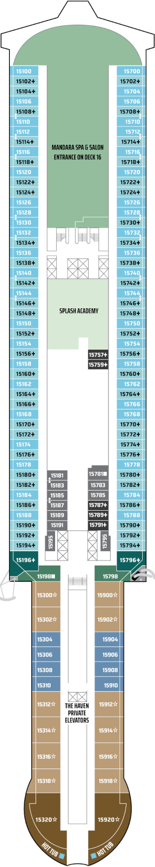 Norwegian Viva Deck 15 Deck Plan