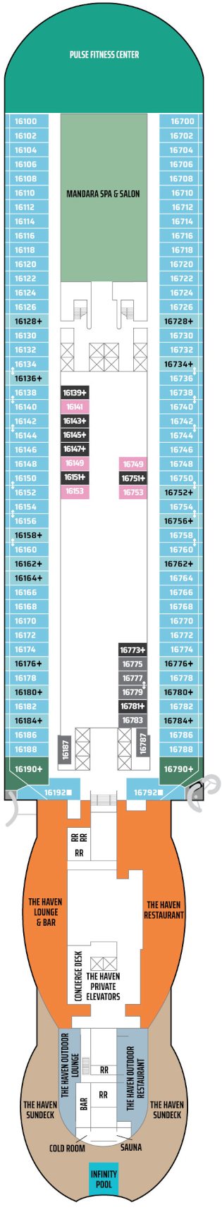 Norwegian Viva Deck 16 Deck Plan