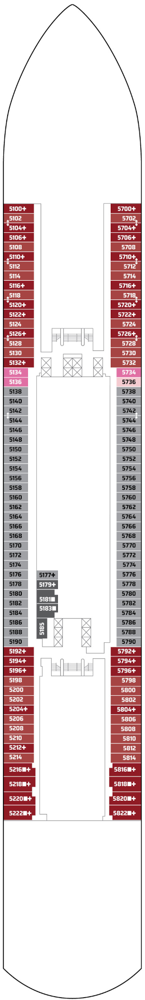 Norwegian Viva Deck 5 Deck Plan