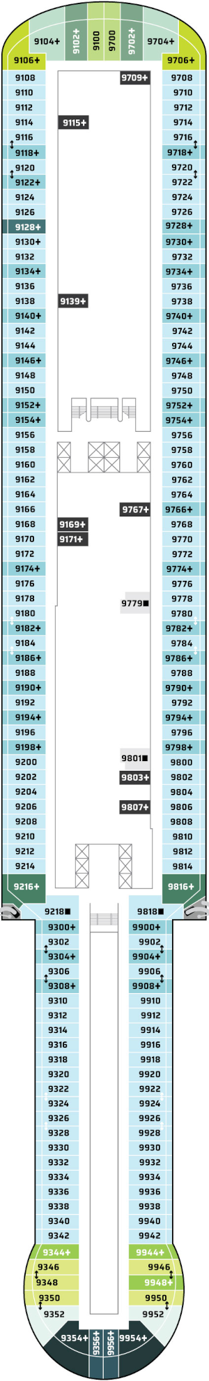 Norwegian Viva Deck 9 Deck Plan