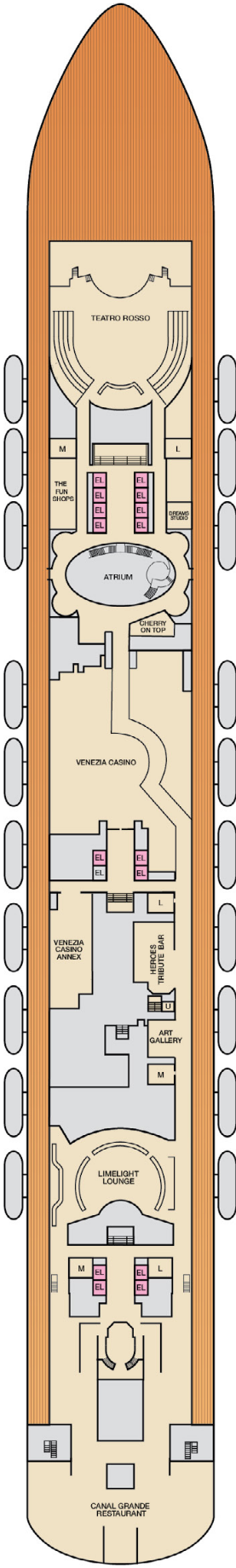 Carnival Venezia Deck 4 Deck Plan