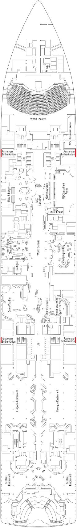 Msc World America Rome Deck Deck Plan