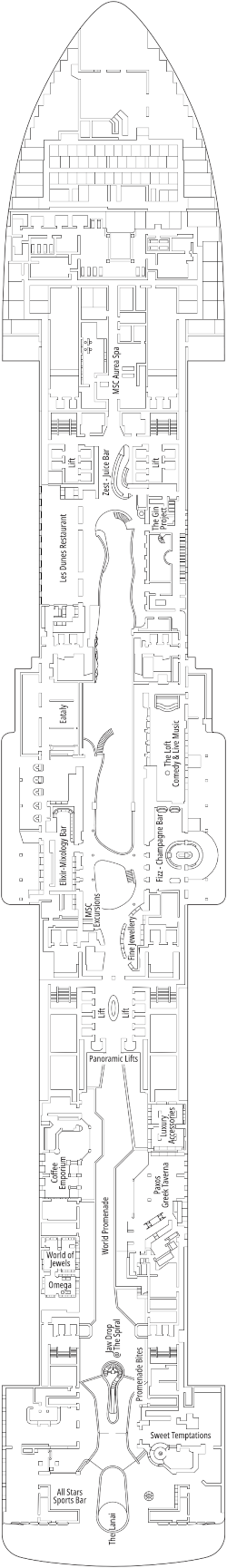 Msc World America Madrid Deck Deck Plan