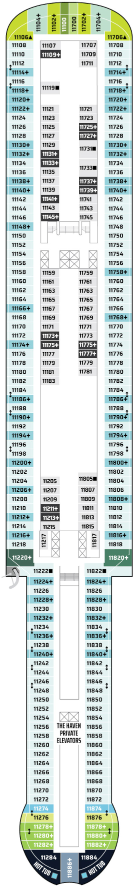 Norwegian Aqua Deck 11 Deck Plan