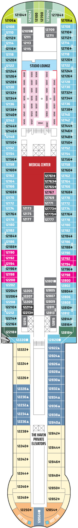 Norwegian Aqua Deck 12 Deck Plan