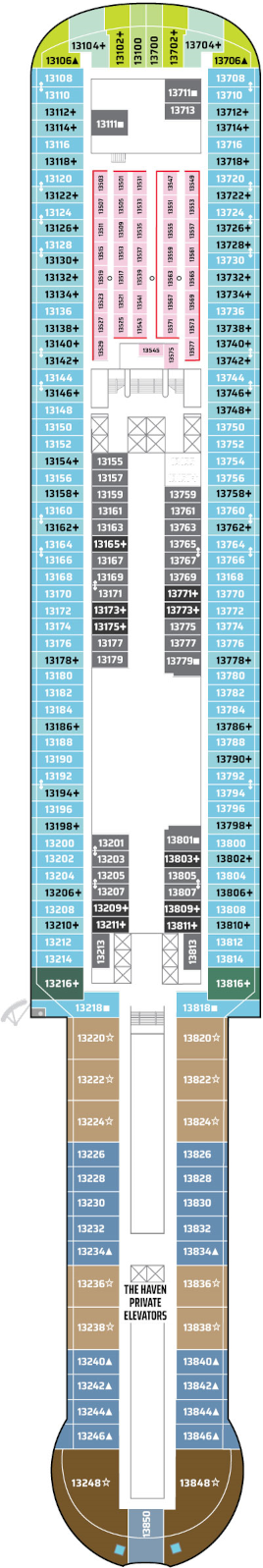 Norwegian Aqua Deck 13 Deck Plan