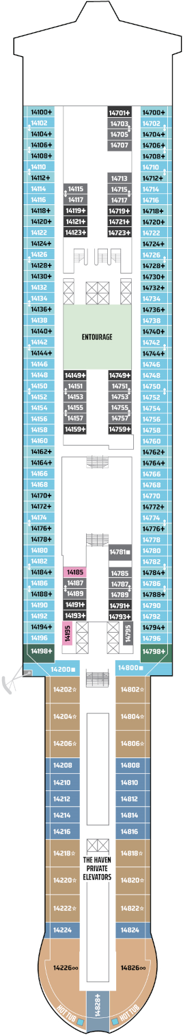 Norwegian Aqua Deck 14 Deck Plan