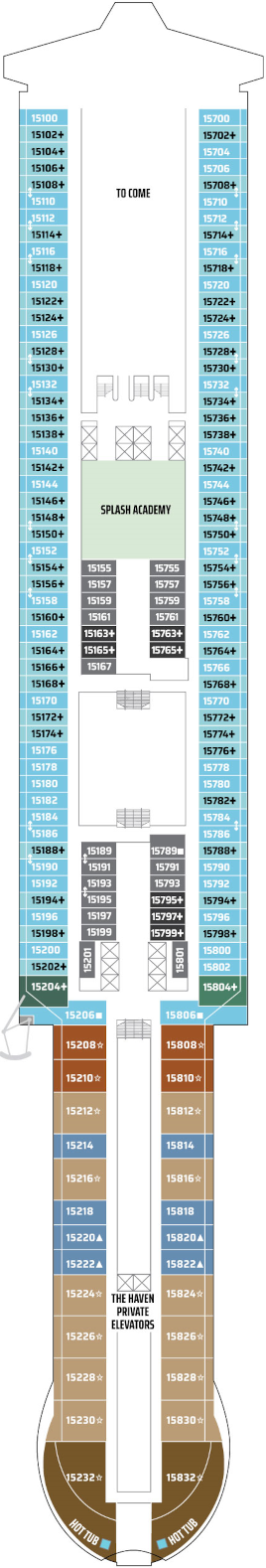 Norwegian Aqua Deck 15 Deck Plan