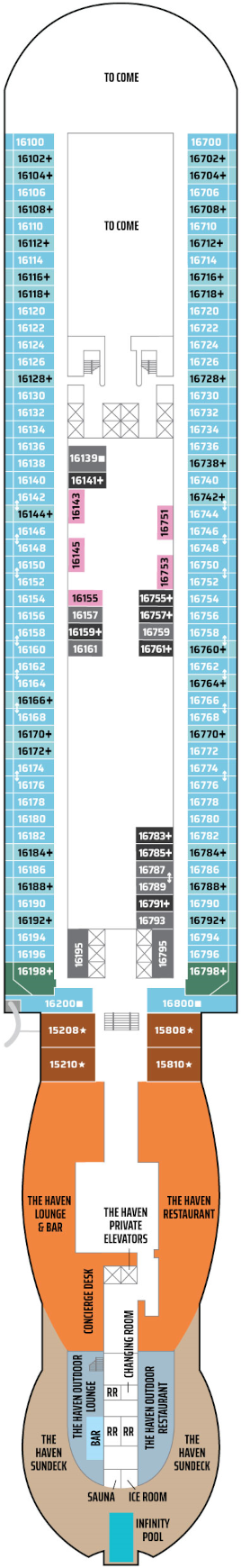 Norwegian Aqua Deck 16 Deck Plan