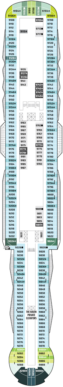 Norwegian Aqua Deck 9 Deck Plan